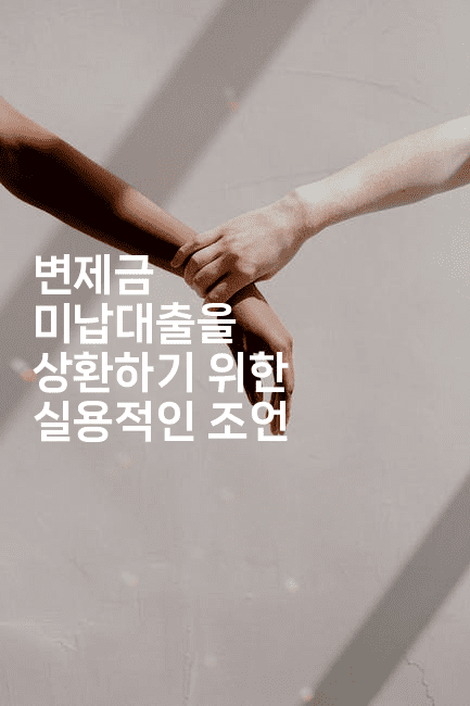 변제금 미납대출을 상환하기 위한 실용적인 조언